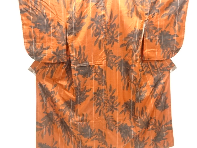 JAPANESE KIMONO / ANTIQUE KIMONO / TAISHO ROMAN STYLE / MEISEN / WOVEN FLOWER